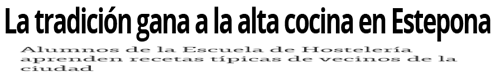 Escuela de Hosteleria de estepona Diario Sur Sopa Campera de Estepona